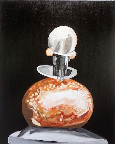 Eamon O´Kane: Oskar Schlemmer Figures IV, 2019, acrylic on canvas, 50 x 40 cm 

